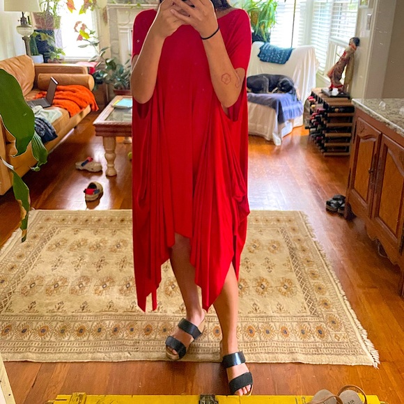 Beach cover-up perfect for summer-one size fits all- Red - Picture 2 of 4